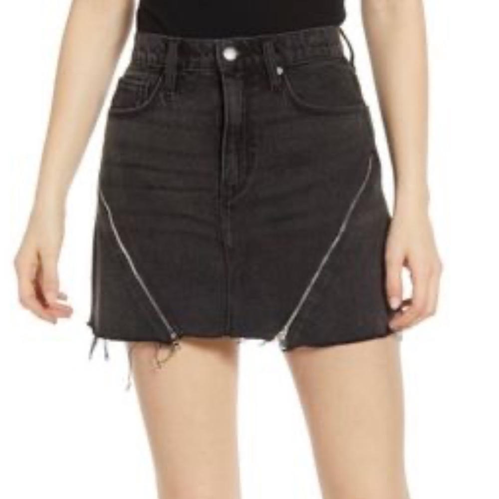 Hudson Jeans Black Denim Skirt